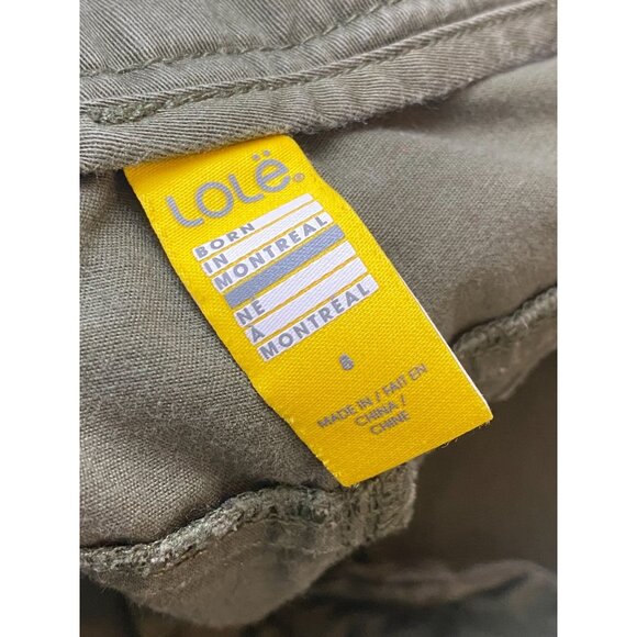 Lole Womens Olive Green Cotton Bermuda Shorts Size 8 Casual - Picture 3 of 16